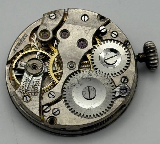 Depose 858 Patent 51482 Trench Watch Movement Manual Wind Vintage Parts 24.8mm