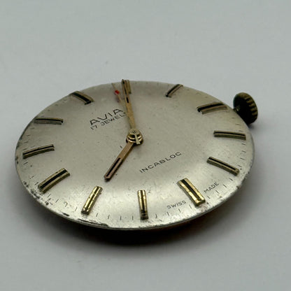 FHF ST 96 Pointer Watch Movement Running Avia Manual Wind Vintage Parts 25.9mm