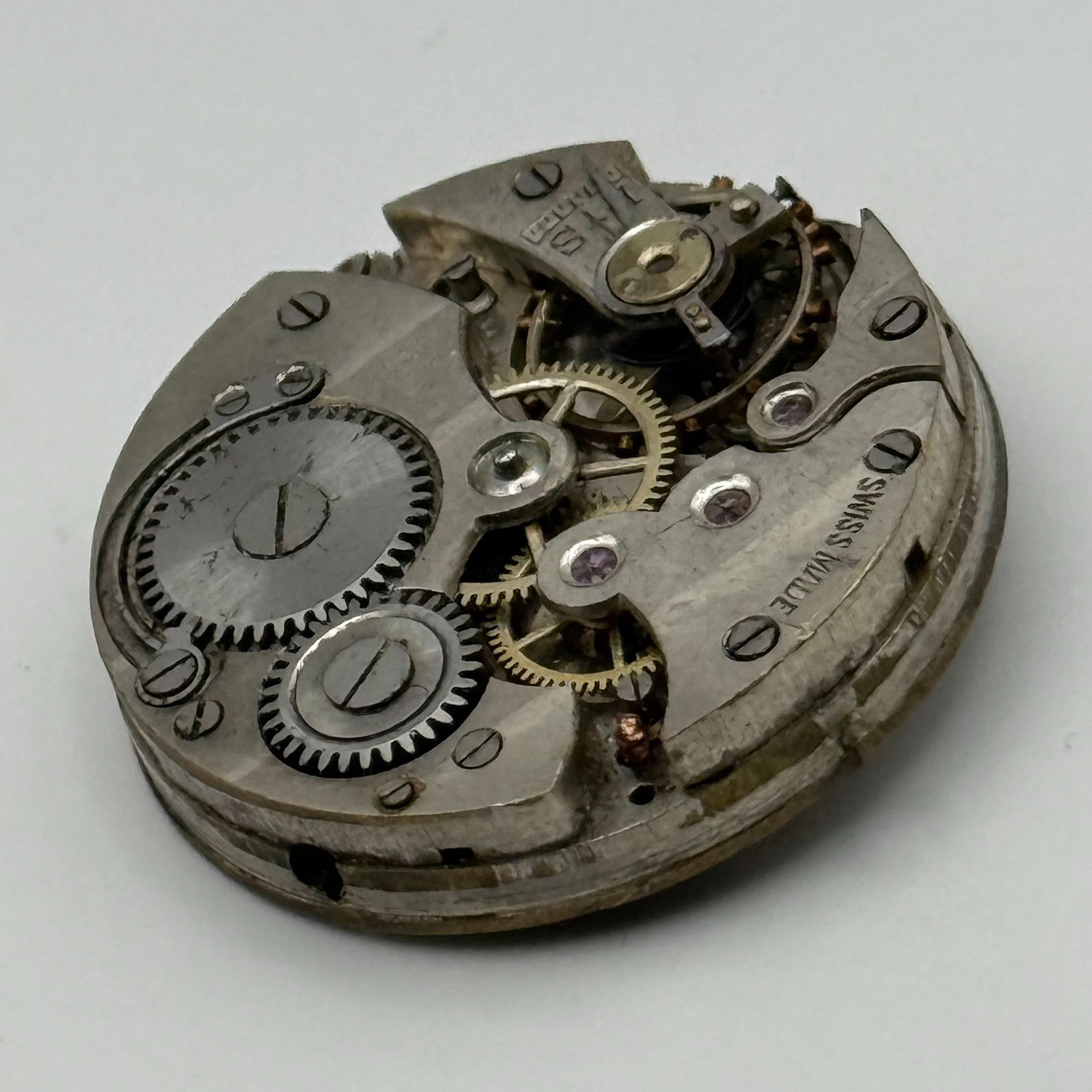 HP Parrenin Watch Movement Manual Wind Vintage Swiss Made Parts Repair 24.8mm