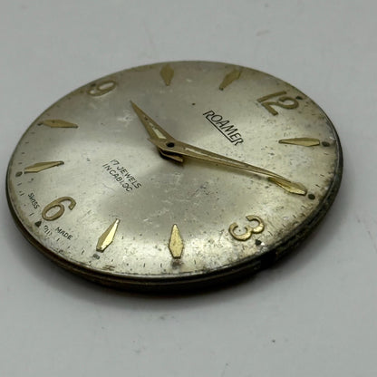 31mm Vintage Roamer MST 414 Balance Ok Watch Movement PARTS REPAIR