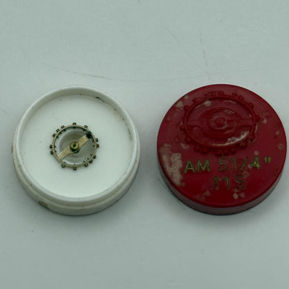 AM 115 Balance Wheel Complete And Spring 5 1/4’’’ Renata Watch Movement Parts