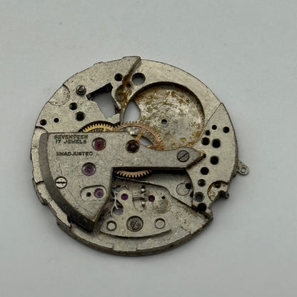FHF 175 Watch Movement Manual Wind Vintage Swiss Incomplete Parts Repair 26.9mm