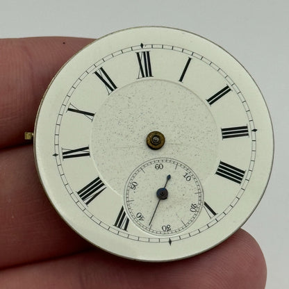 36.2mm Antique Key Wound Partial Pocket Watch Movement PARTS REPAIR SPARES