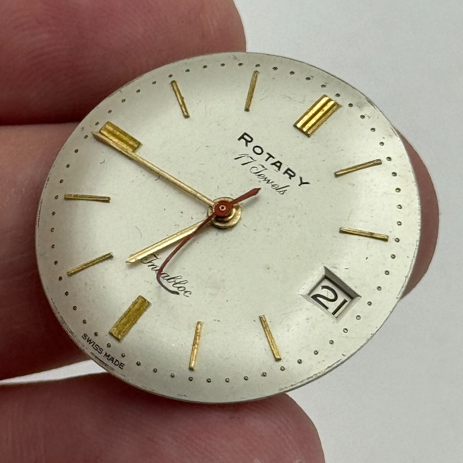 26mm Mens Rotary AS 1703 Good Balance Manual Wind Watch Movement PARTS REPAIR