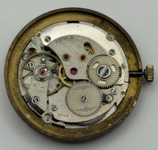 AS 2061 Date Watch Movement Rotary Manual Wind Vintage Swiss Parts Repair 25.5mm