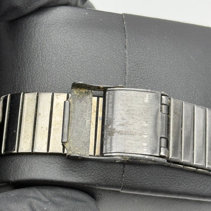 22mm Working Vintage Ladies Citizen CQ Black Dial & Strap Quartz Watch 8 Inches