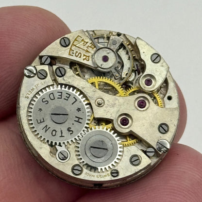 23.6mm H Stone Leeds 15 Jewels Sub Seconds Manual Wind Watch Movement For PARTS