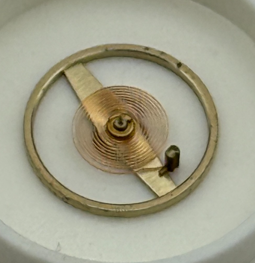 Oris 583Balance Wheel Complete And Spring Ord + KIF Watch Movement Parts NOS