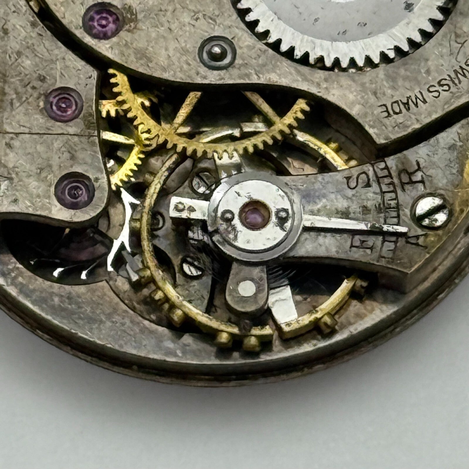 25.2mm Vintage Moeris Sub Seconds Trench Watch Movement Manual Wind PARTS REPAIR