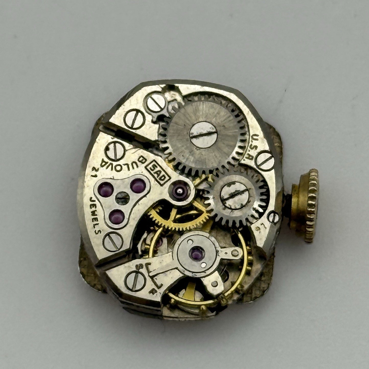 13mm Vintage Ladies Bulova 5AD Manual Wind Swiss Watch Movement PARTS REPAIR