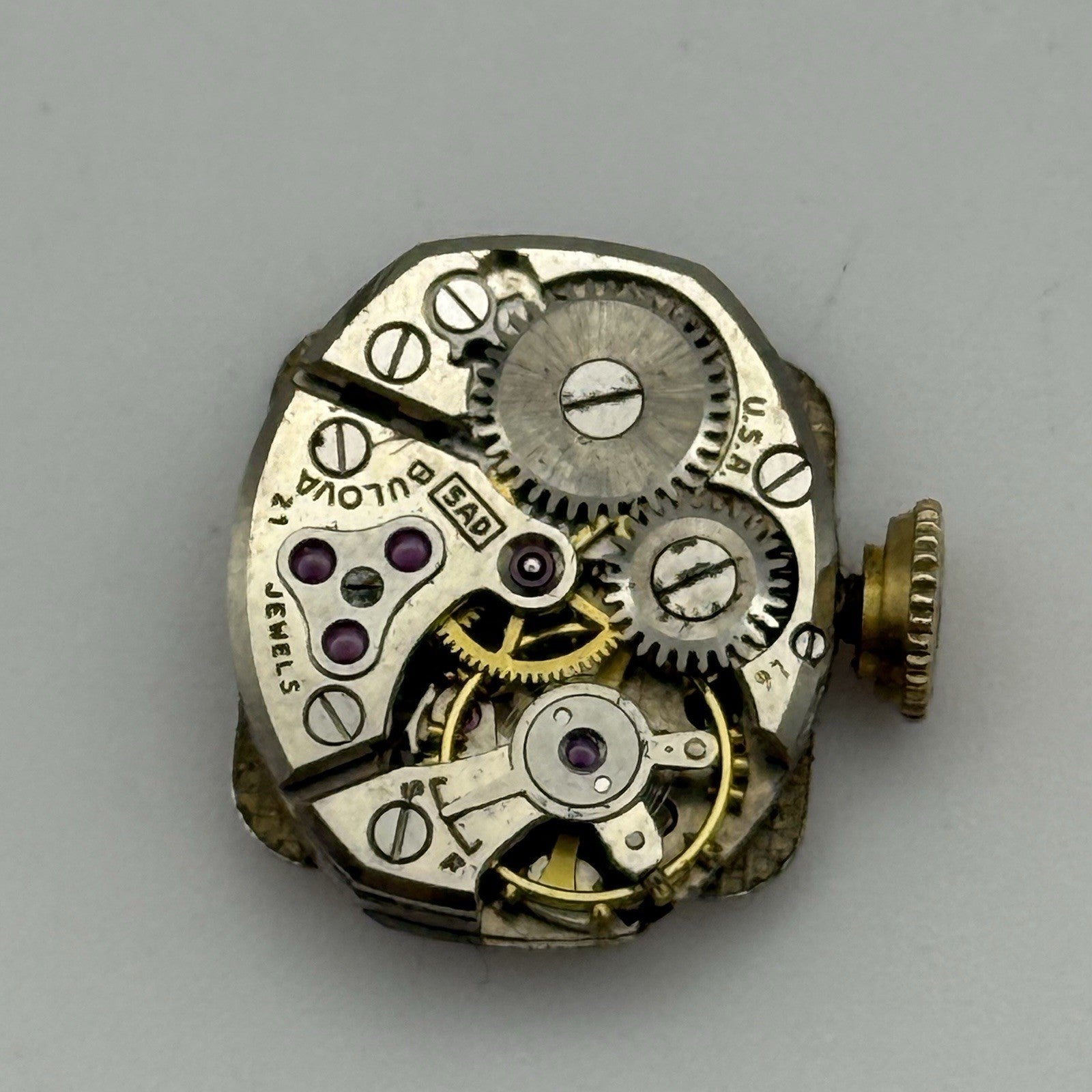 13mm Vintage Ladies Bulova 5AD Manual Wind Swiss Watch Movement PARTS REPAIR
