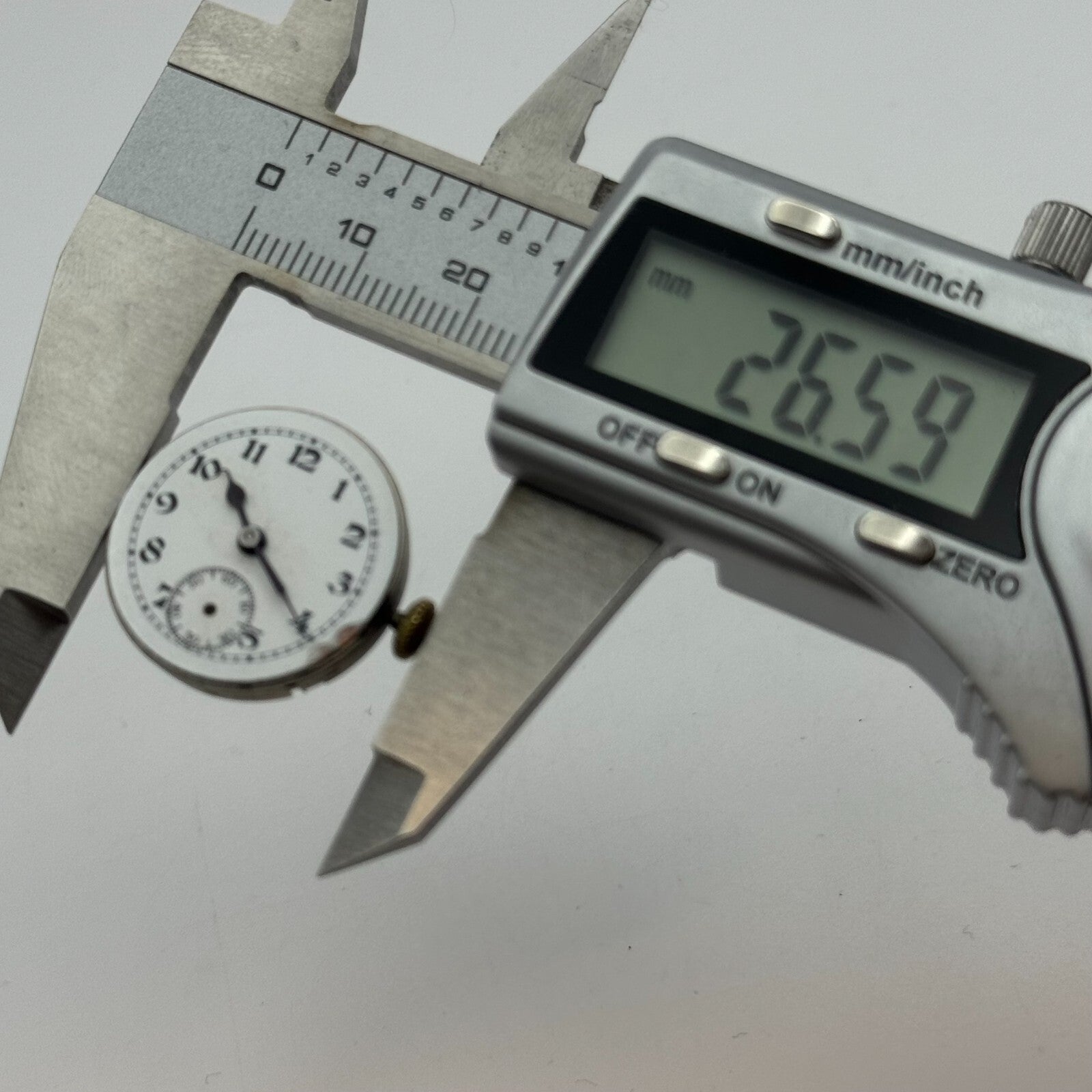 23.6mm Running Unidentified High Grade Trench Watch Movement Manual Wind PARTS