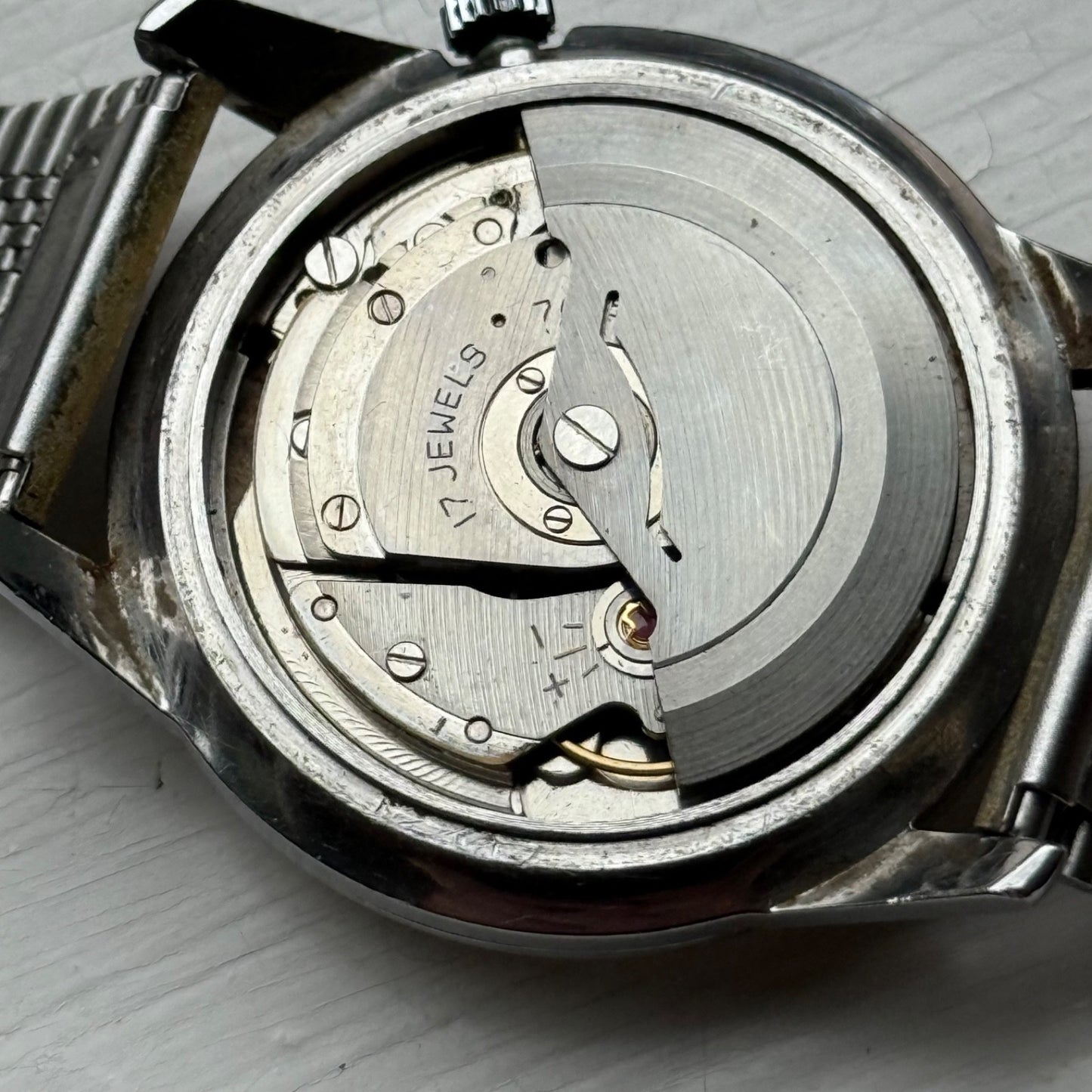 Men's Vintage Seiko Full AutoWinding Watch Diashock Bracelet 36mm Japan Running