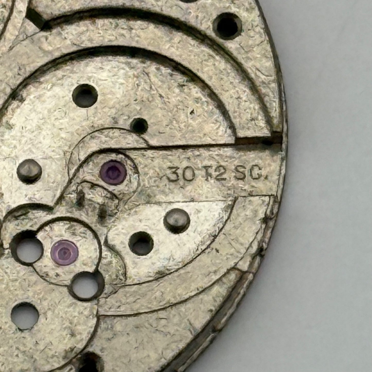 Omega 30T2 SC Watch Movement Main Plate Vintage Parts Repair Swiss Rare 30.5mm