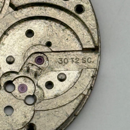 Omega 30T2 SC Watch Movement Main Plate Vintage Parts Repair Swiss Rare 30.5mm