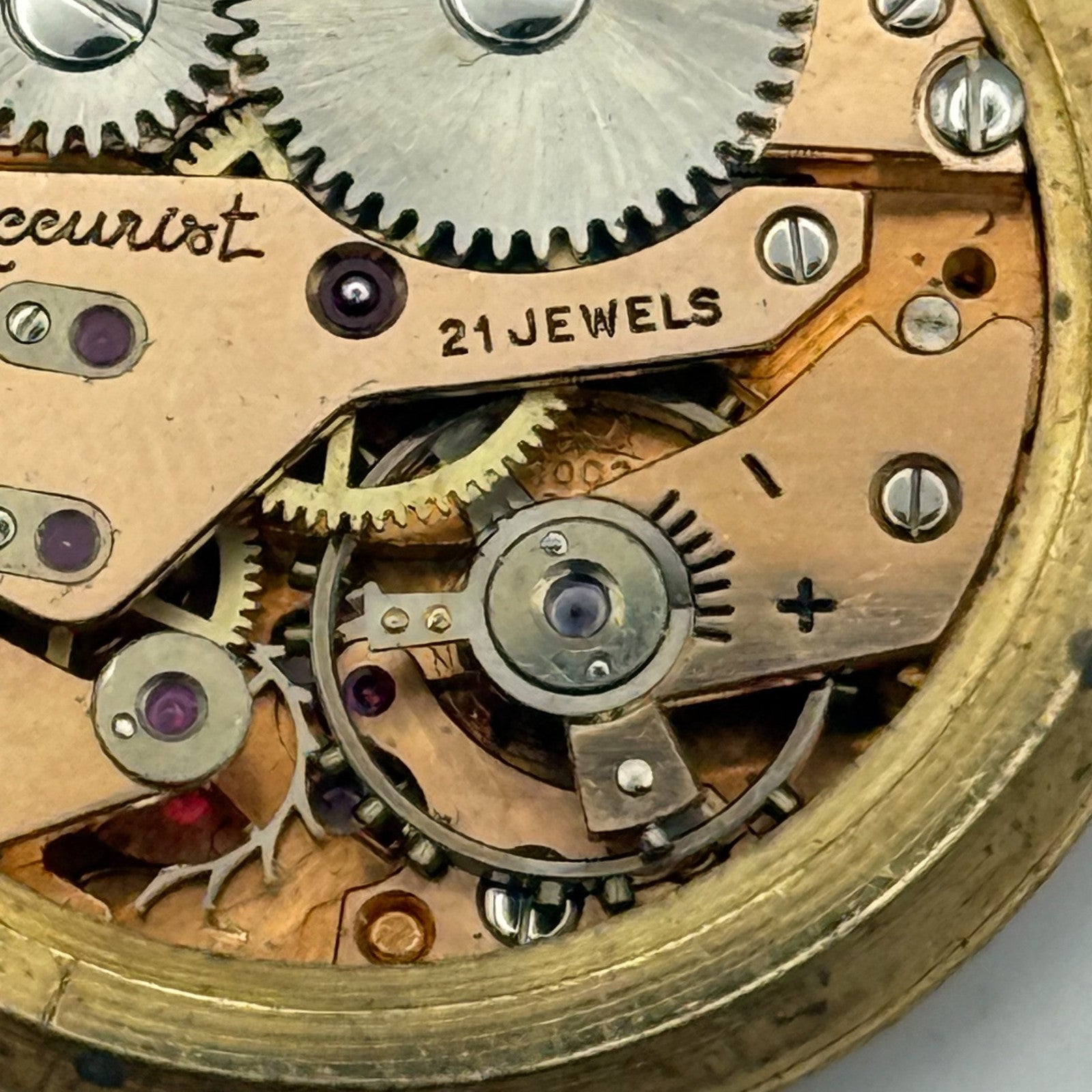 AS 1002 984 Watch Movement Accurist President Manual Wind Vintage Parts 29.7mm