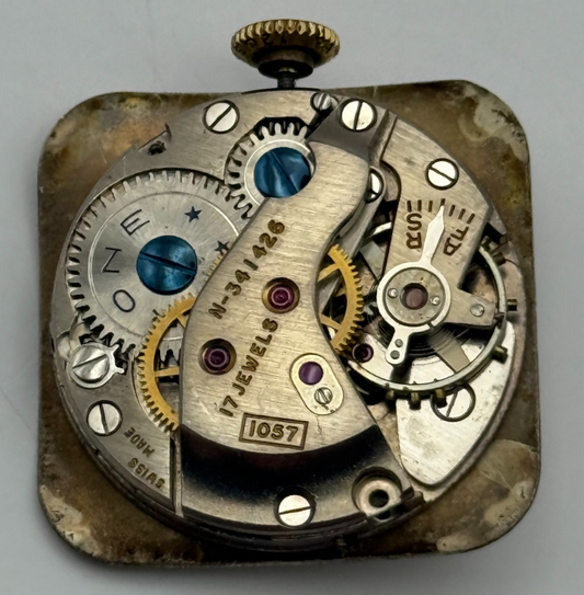Rone 1057 FHF Watch Movement Sweep Seconds Manual Wind Vintage Parts 23.4mm