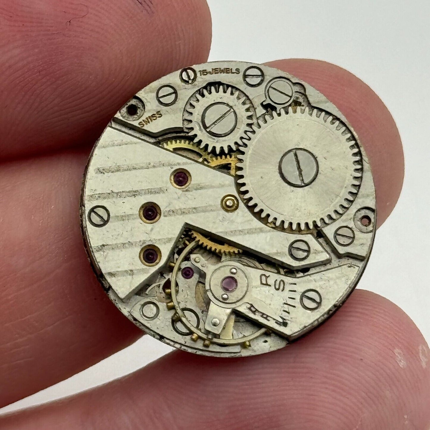23.4mm FHF 175 Swiss Manual Wind 15 Jewels Watch Movement PARTS REPAIR SPARES