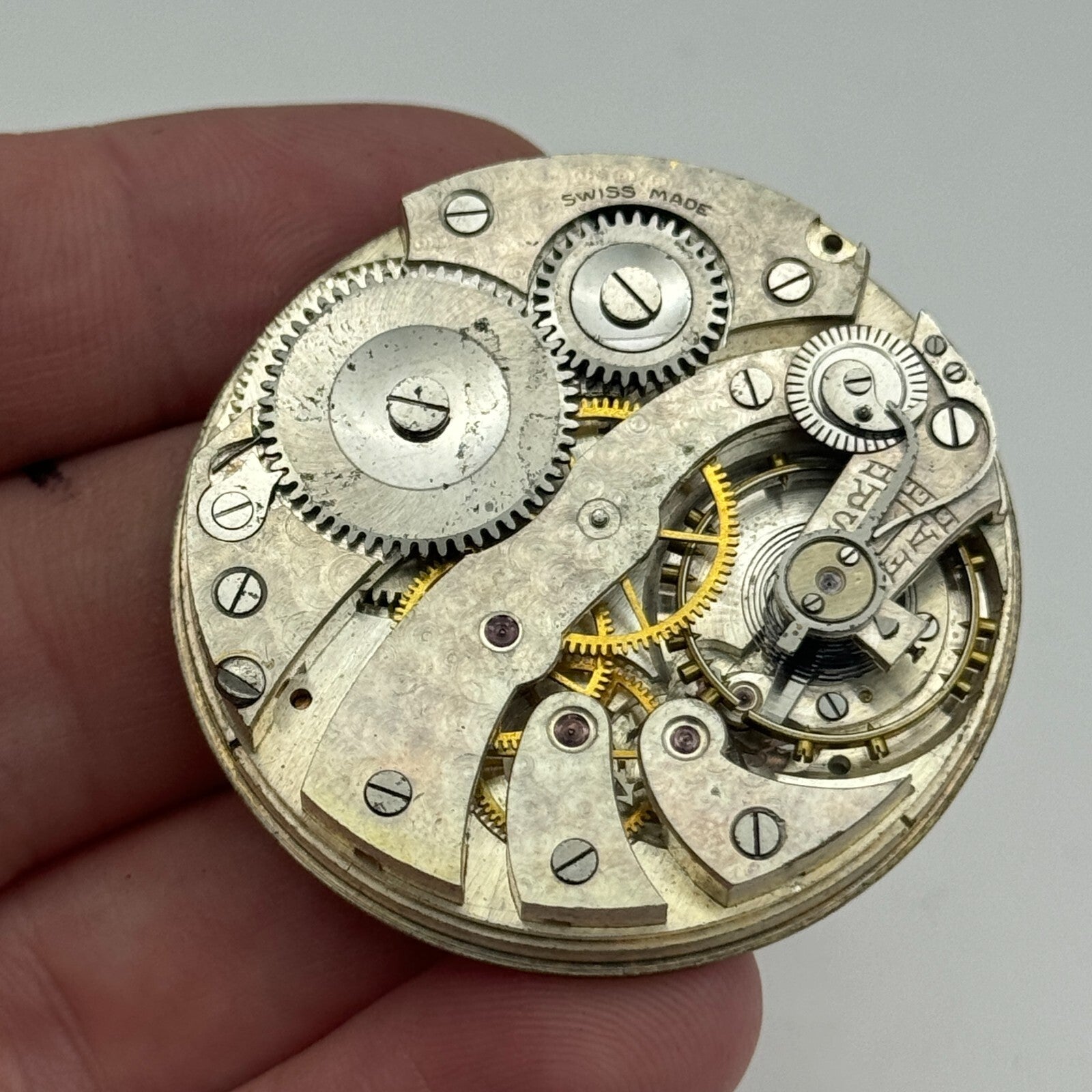 43mm High Grade Open Face W Hinds London LTD Pocket Watch Movement PARTS