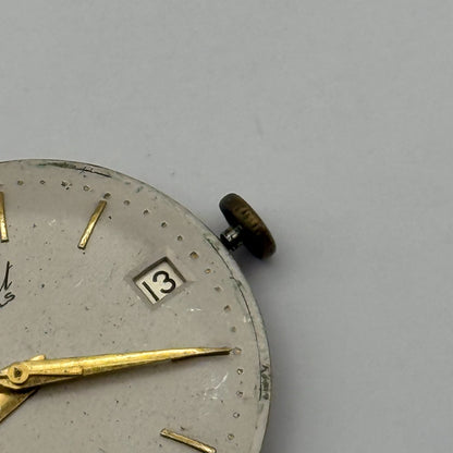 ETA 2409 Watch Movement Running Accurist Date Manual Wind Vintage Parts 25.8mm