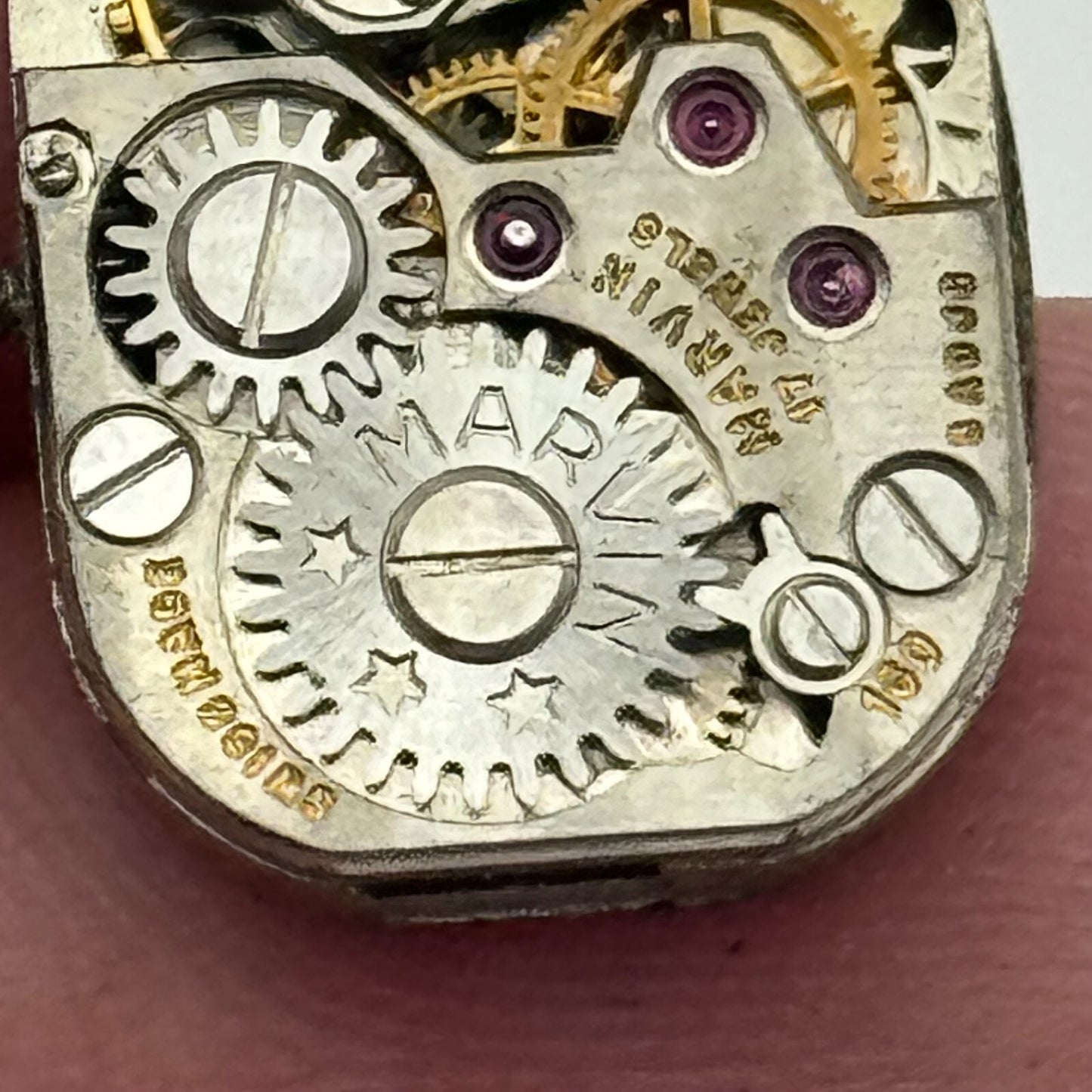 12.1mm Running Marvin Cal 160 Manual Wind 17 Jewels Swiss Watch Movement PARTS