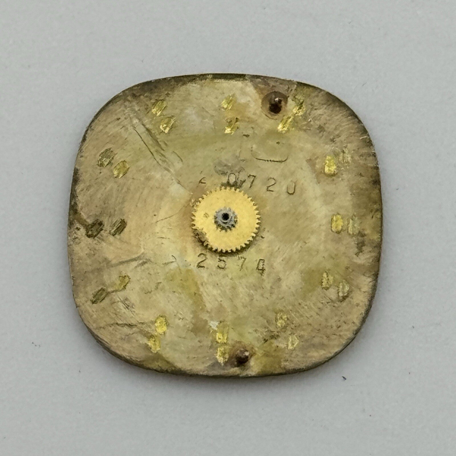 16mm Vintage Square Omega Quartz Ladies Wristwatch Dial + 2 Hands Spares Parts
