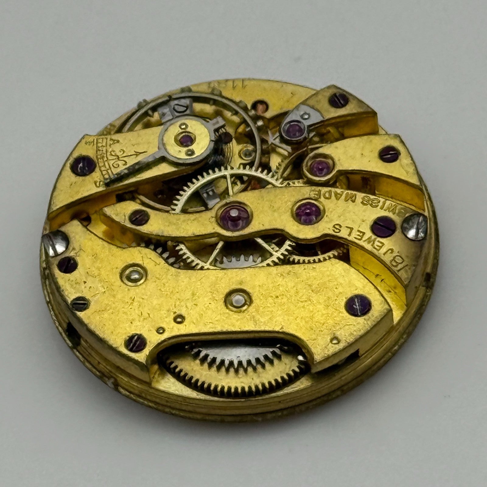 25.3mm Vintage Longines 11.87 Good Balance Manual Wind Watch Movement PARTS