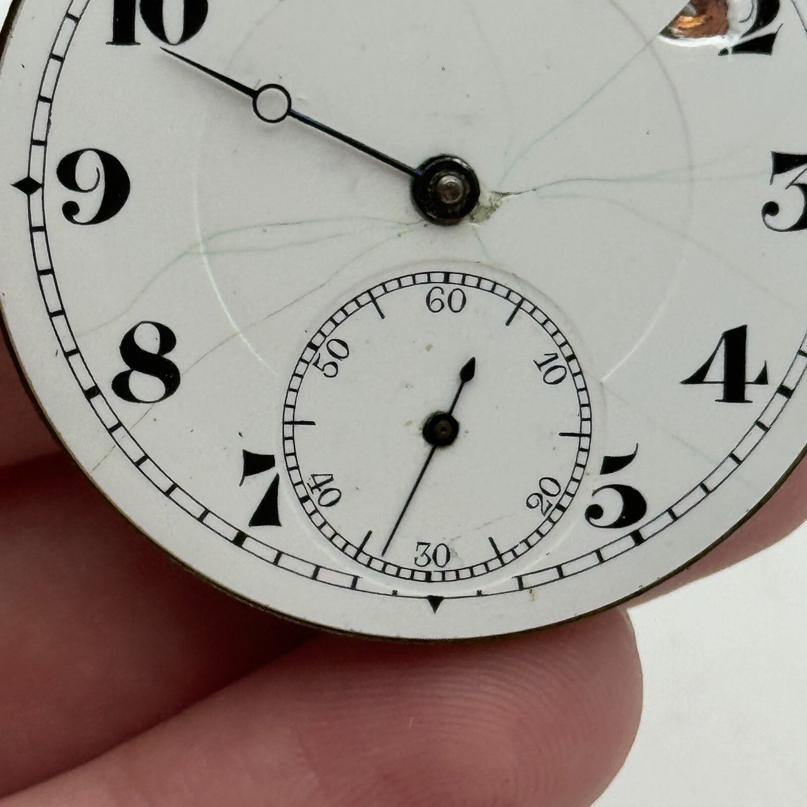 42.9mm Open Face Balance Intact Swiss 15 Jewels Pocket Watch Movement PARTS