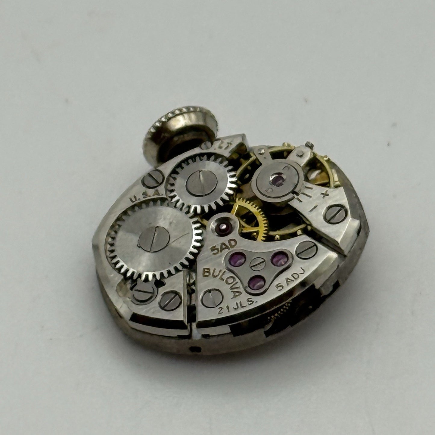 13.2mn Vintage Ladies Bulova 5AD Manual Wind Swiss Watch Movement PARTS REPAIR