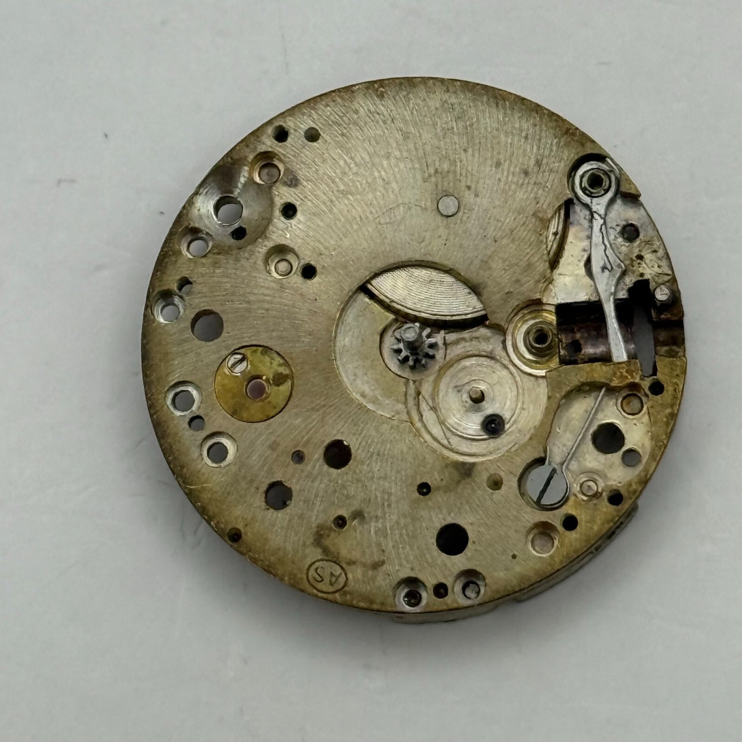23.4mm Vintage Tegra AS A Schild Partial Manual Wind Watch Movement PARTS REPAIR