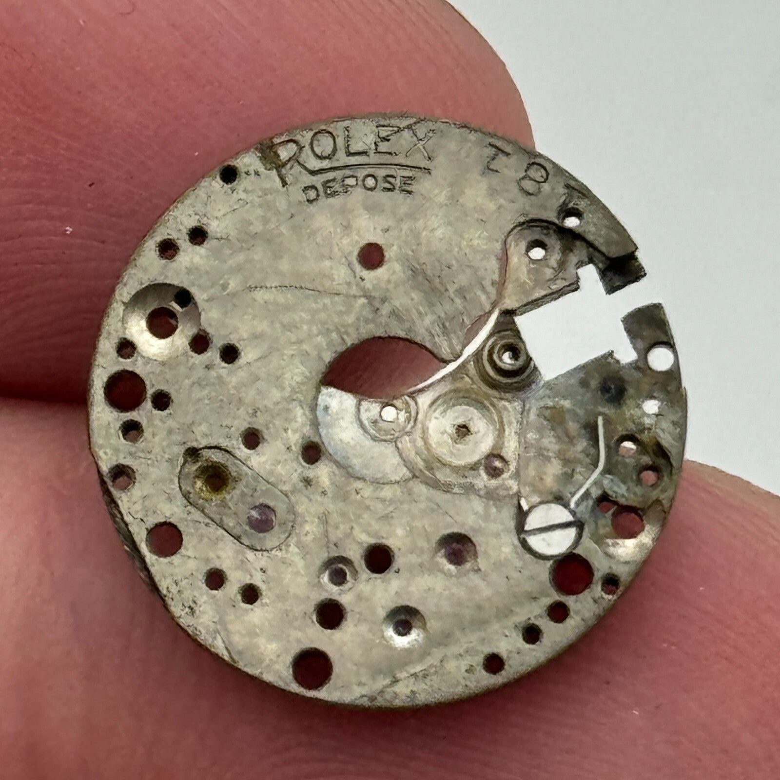 17.4mm Rolex Depose 181 Main Plate Manual Wind Watch Movement Vintage PARTS