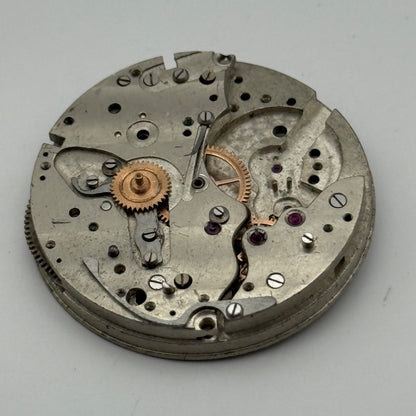 Landeron Brevet Watch Movement Chronograph Vintage Incomplete Parts Swiss 31.7mm