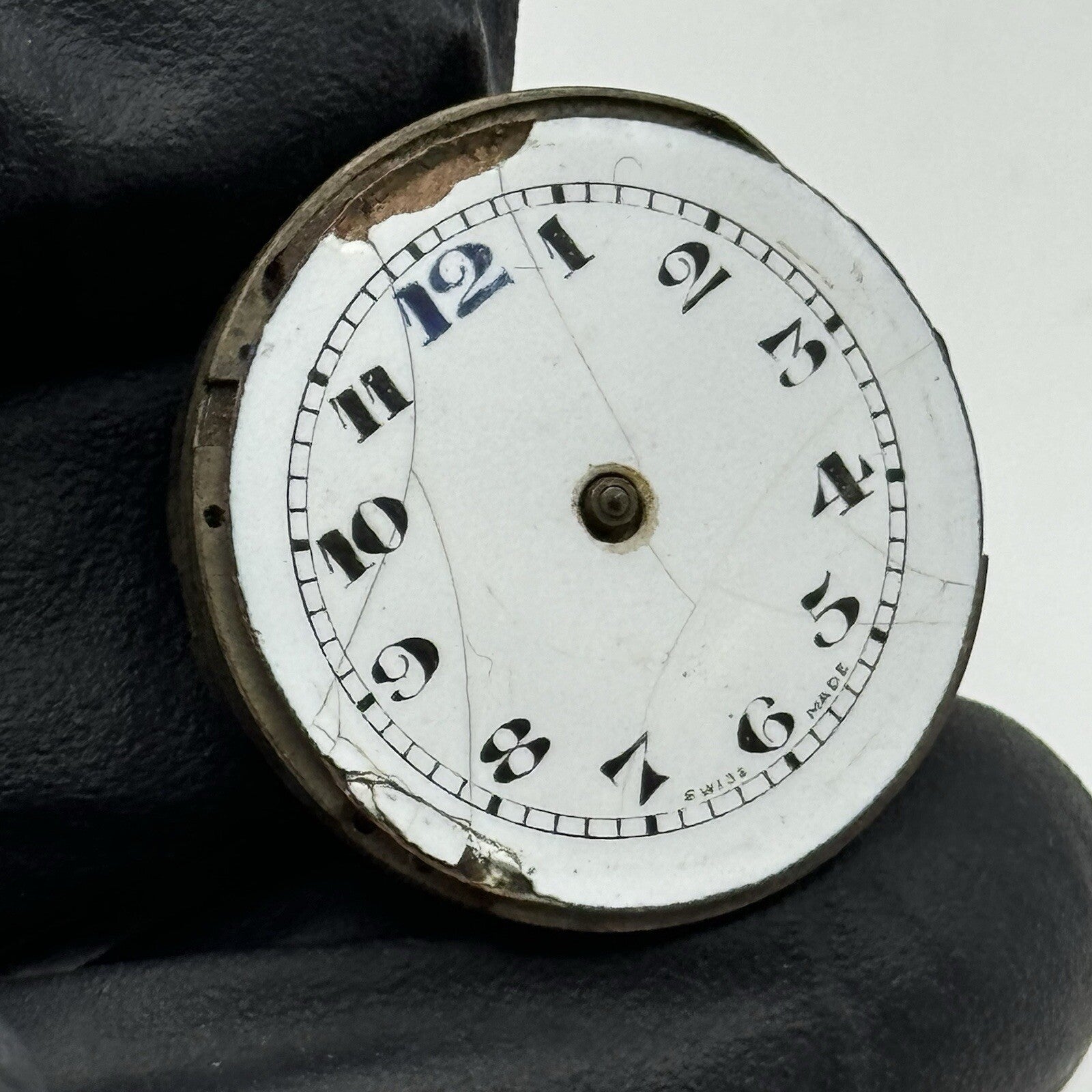 24.6mm Military Dial Watch Movement Old Style Swiss Parts Repair Restoration