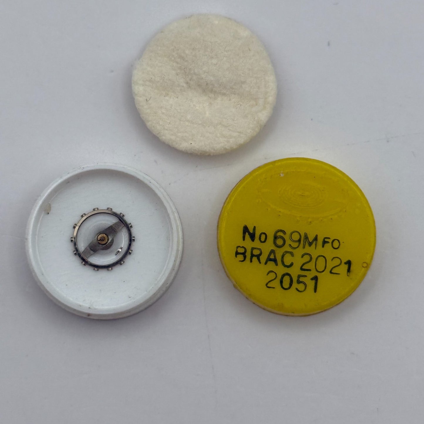 Brac 2021 2051 Balance Wheel Complete And Spring 69 M Watch Movement Parts NOS