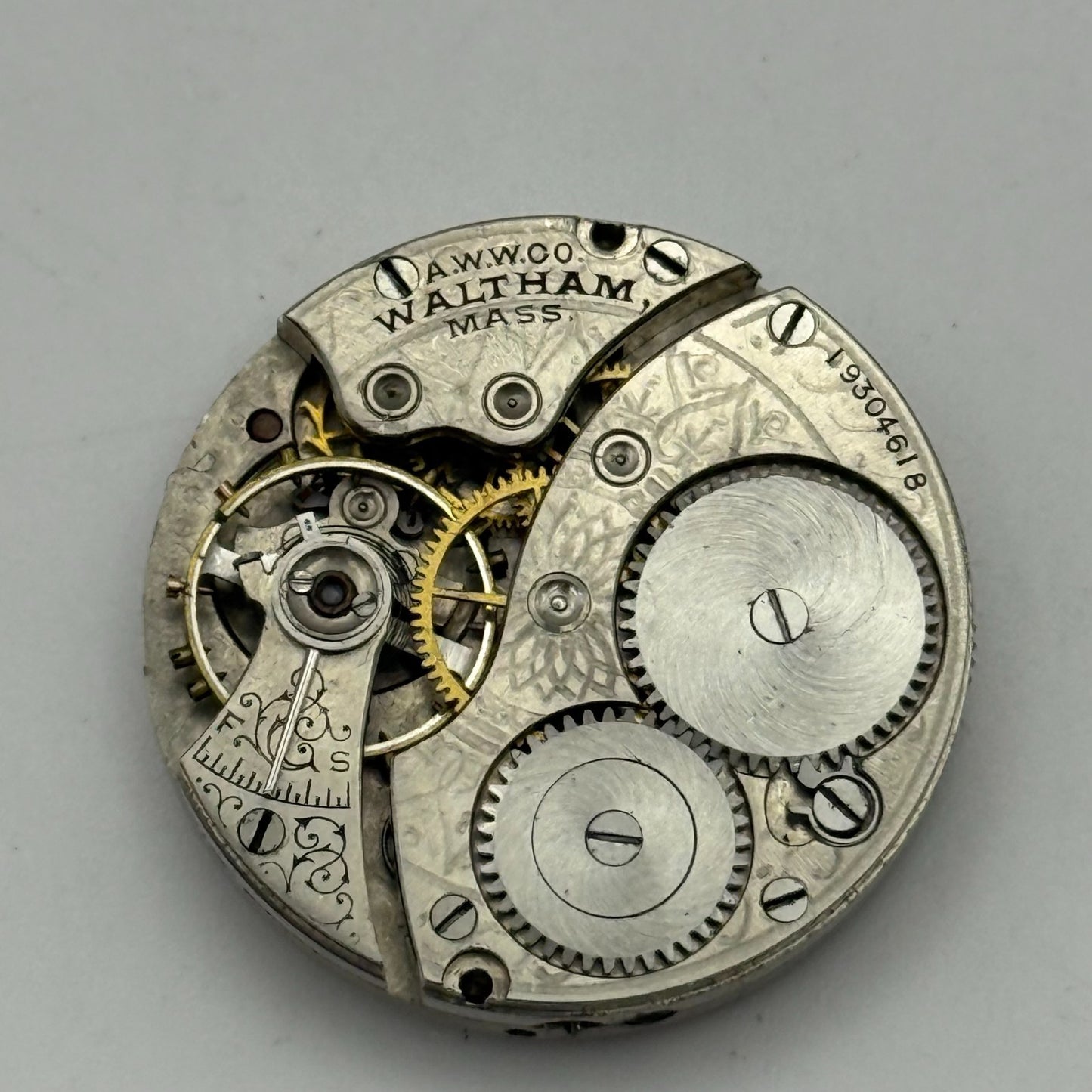 Waltham Grade 310 Model 1900 American Watch Movement 3/0s Parts Repair