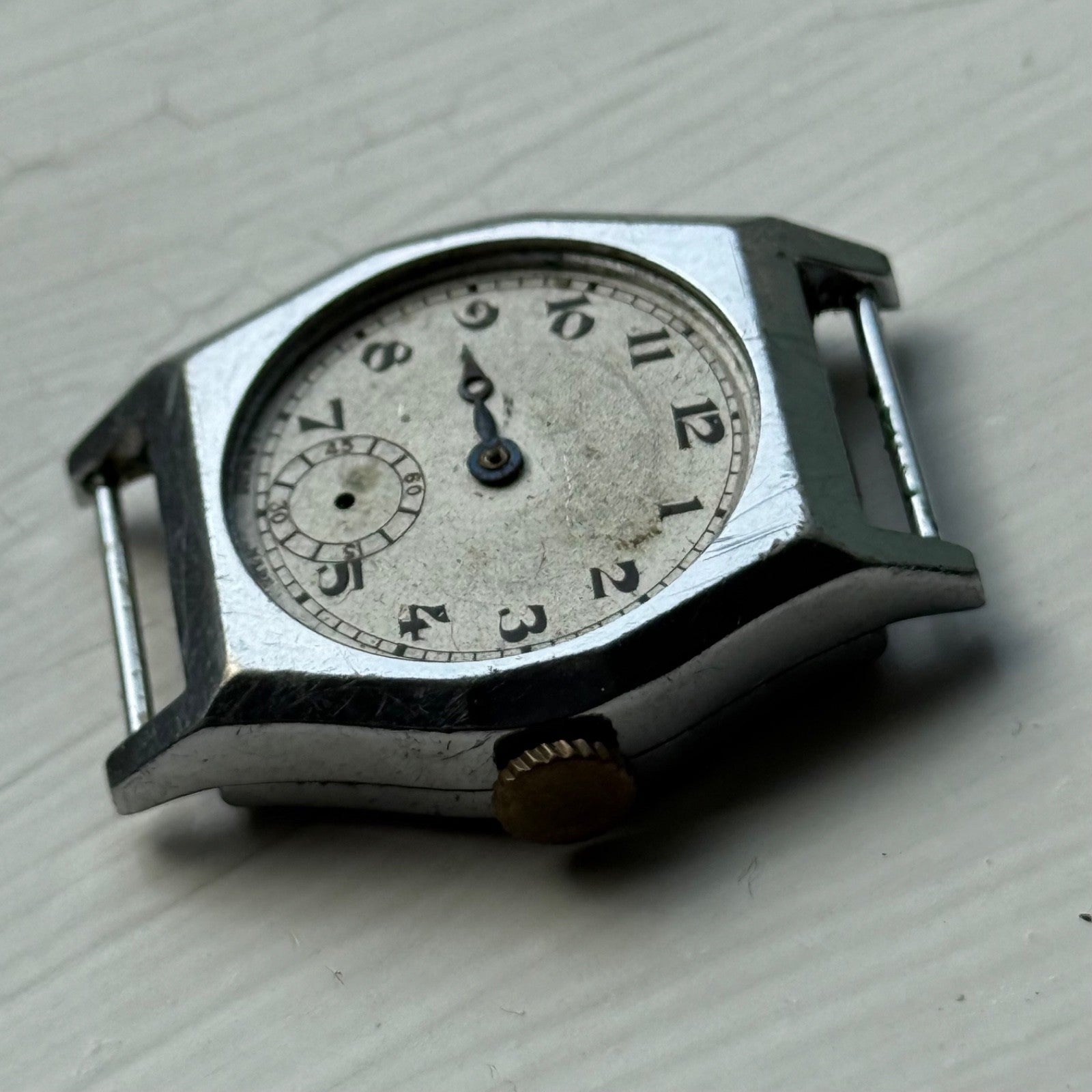 26mm Vintage Sub Seconds Good Balance Swiss Manual Wind Watch PARTS / REPAIR