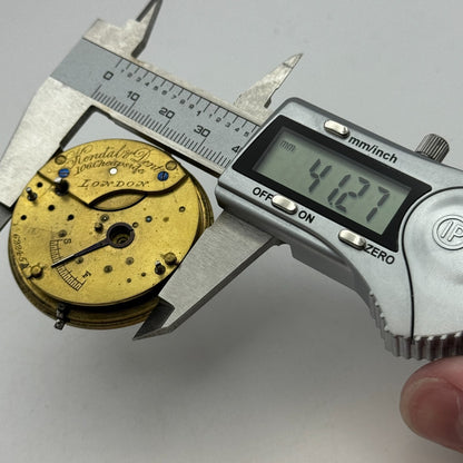 46mm Antique Kendal & Dent Cheapside London Pocket Watch Movement PARTS SPARES