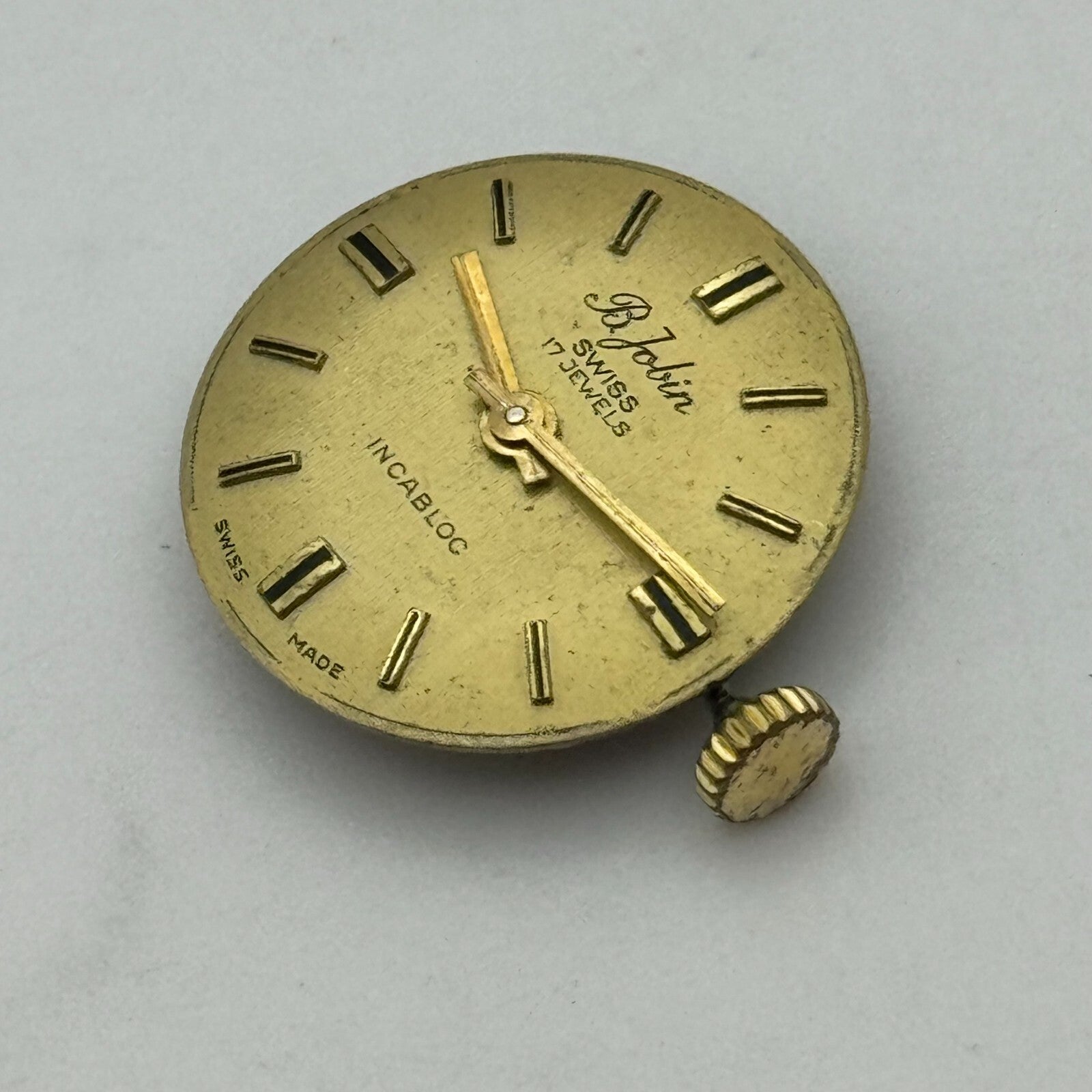 15.5mm B Jobin ETA 2412 Swiss Manual Wind 17 Jewels Watch Movement PARTS REPAIR