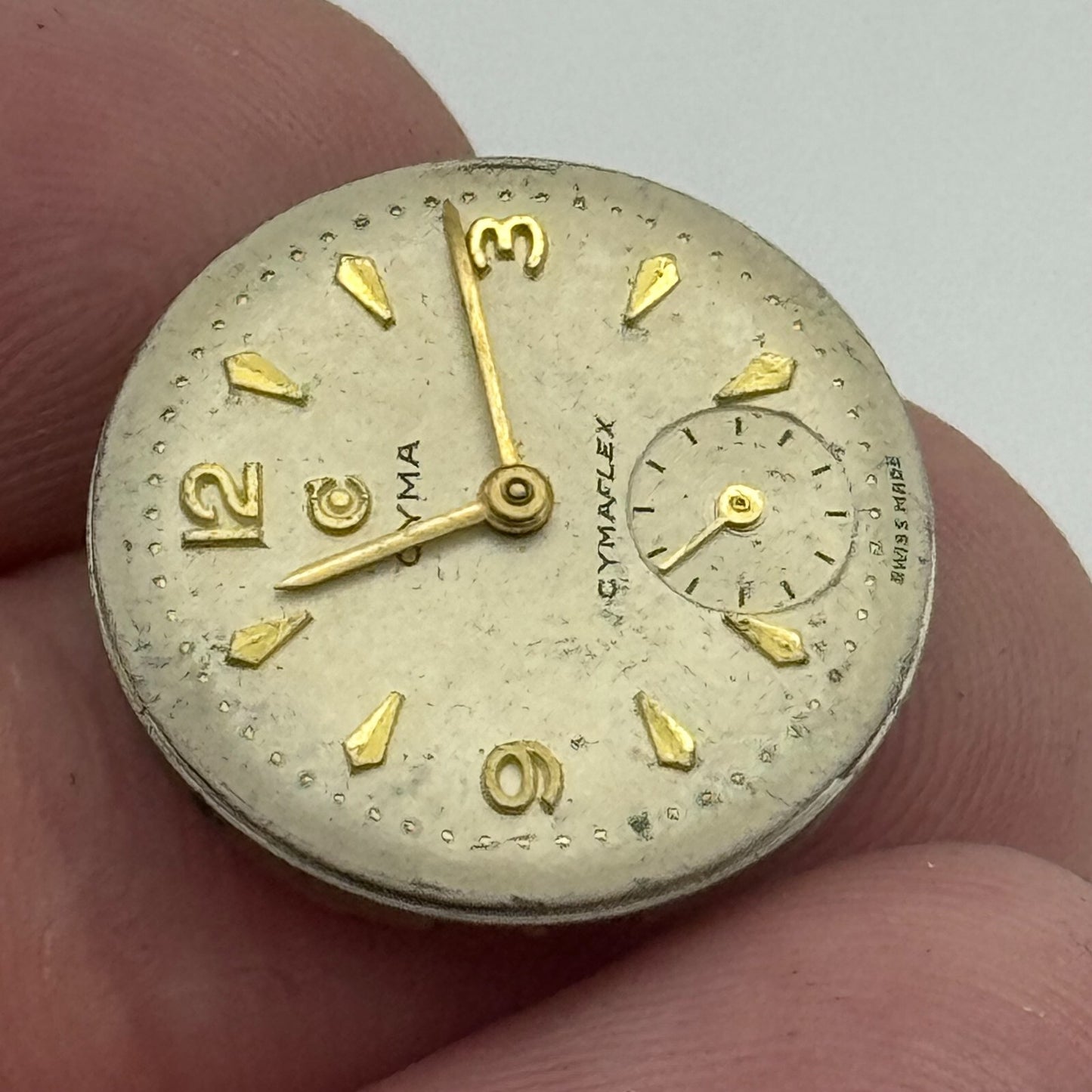 19.7mm Cyma R.424 Sub Seconds Manual Wind Watch Movement Swiss Vintage PARTS