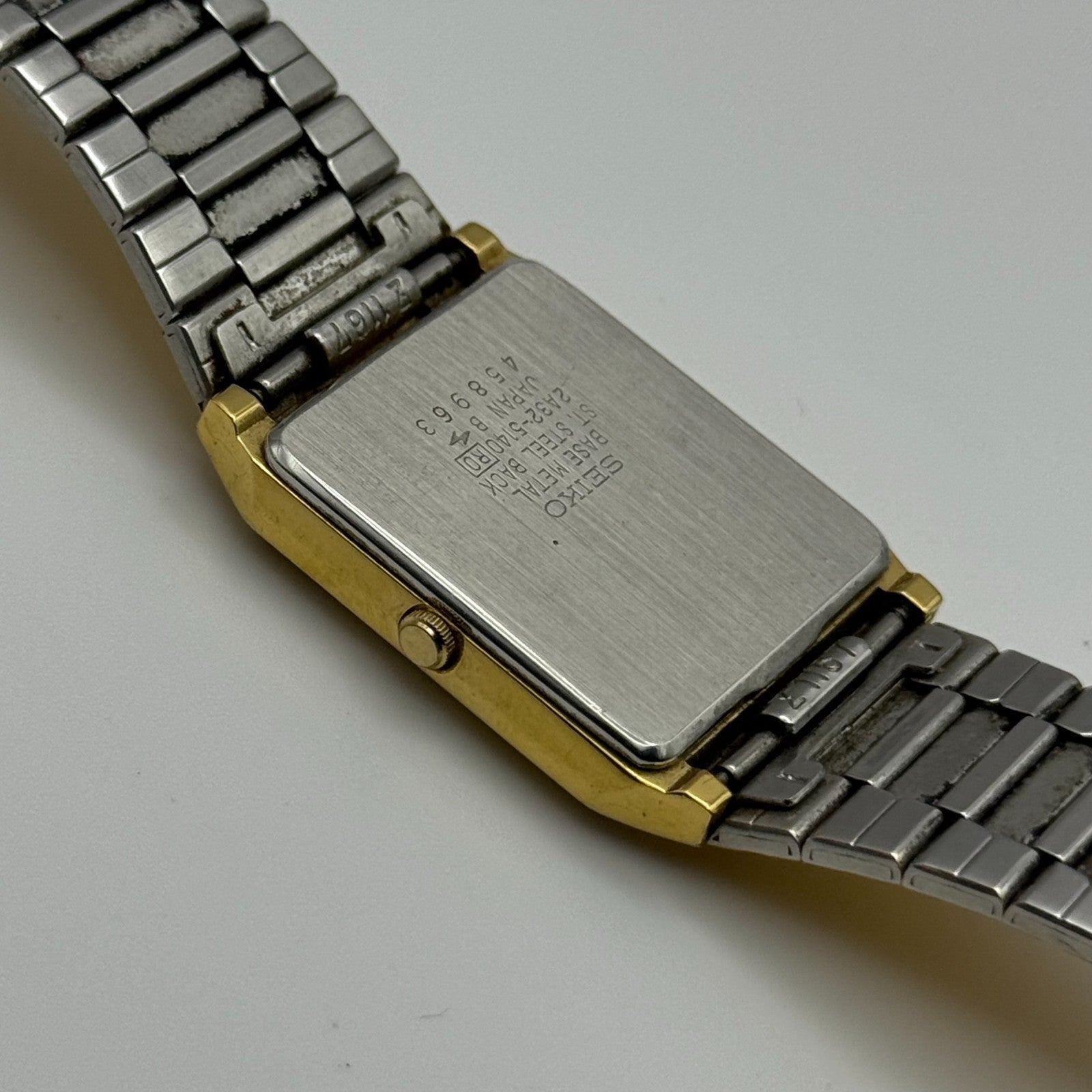 Seiko Ladies Quartz Watch Date Dial Gold Tone Bracelet Japan 25mm PARTS REPAIR