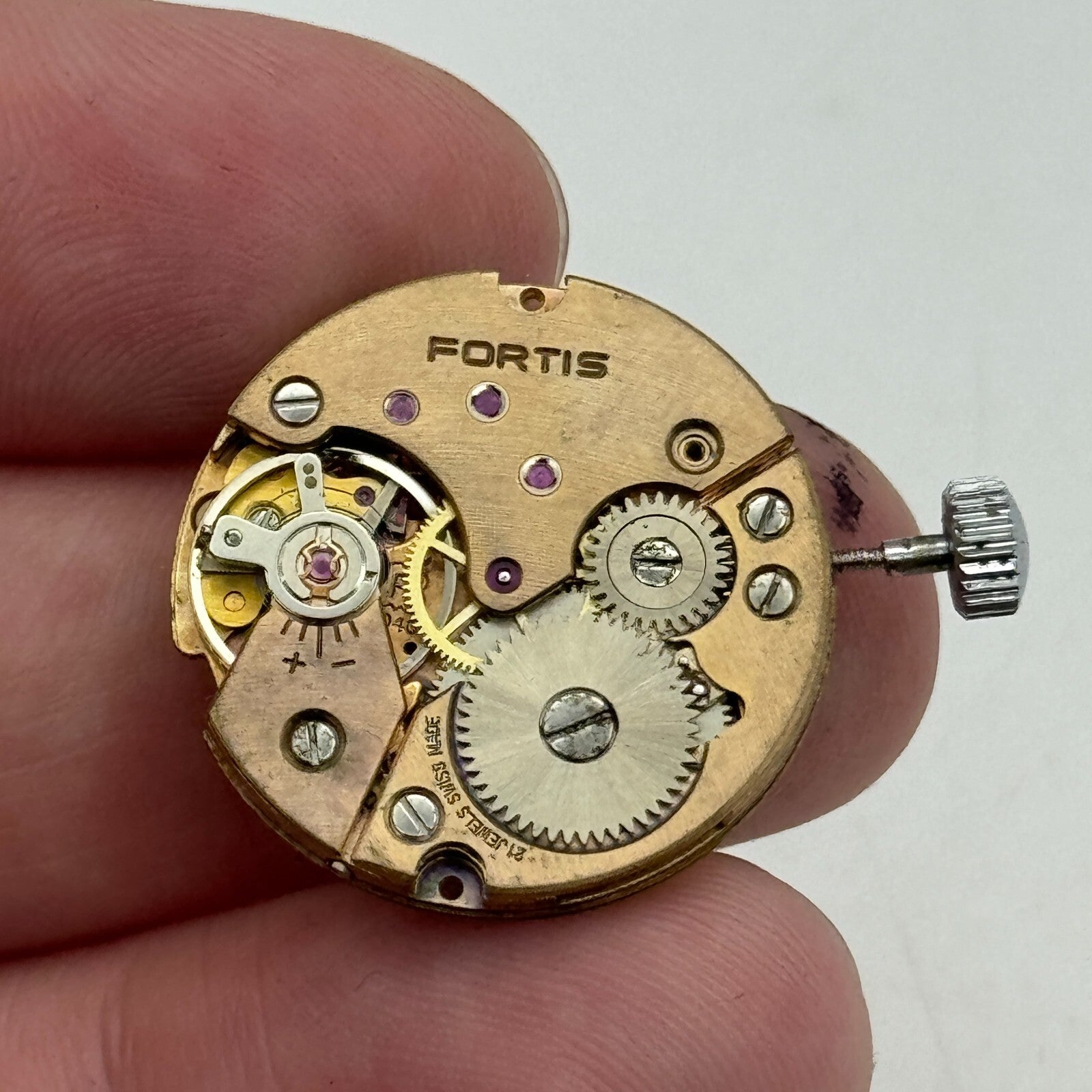 23.6mm Running Fortis Peseux P 7040 Manual Wind Swiss Watch Movement PARTS SPARE