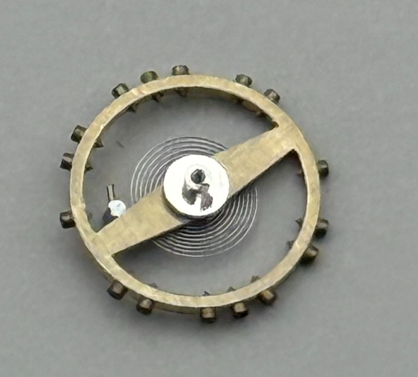 ETA 2412 Balance Wheel Complete And Spring 6¾’’’ 1257 M Watch Movement Parts NOS
