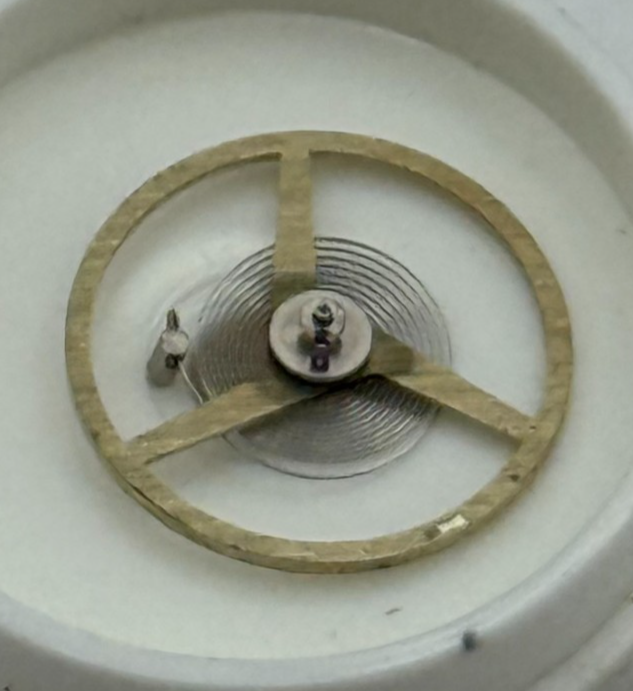 ST 1940 1950 Balance Wheel Complete And Spring   1698 M Watch Movement Parts 