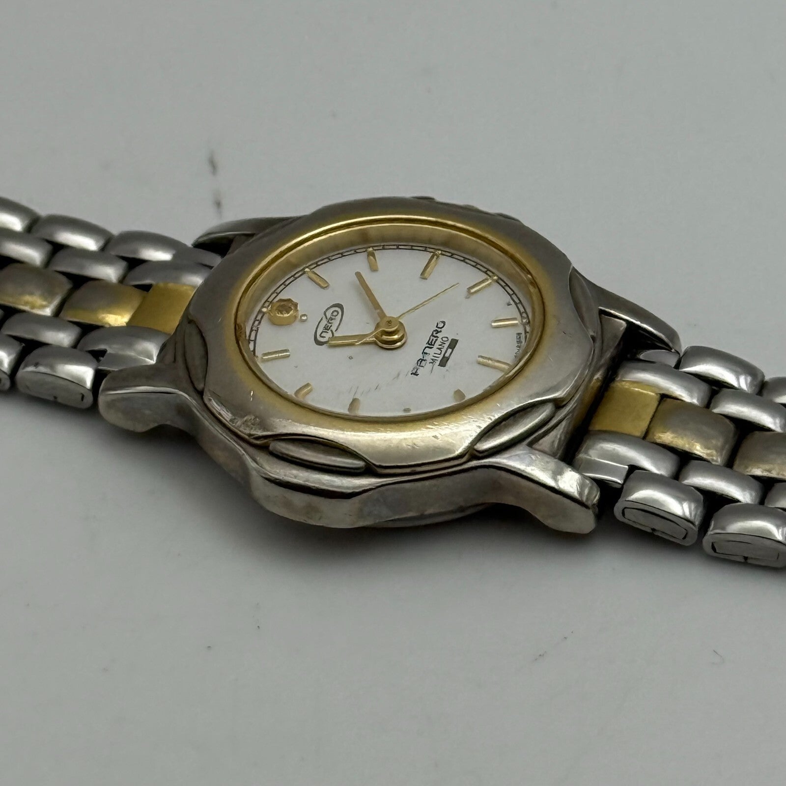 26mm Working Ladies Nero Pa-Nero Milano 2 Tone Quartz Watch 5.25 Inches