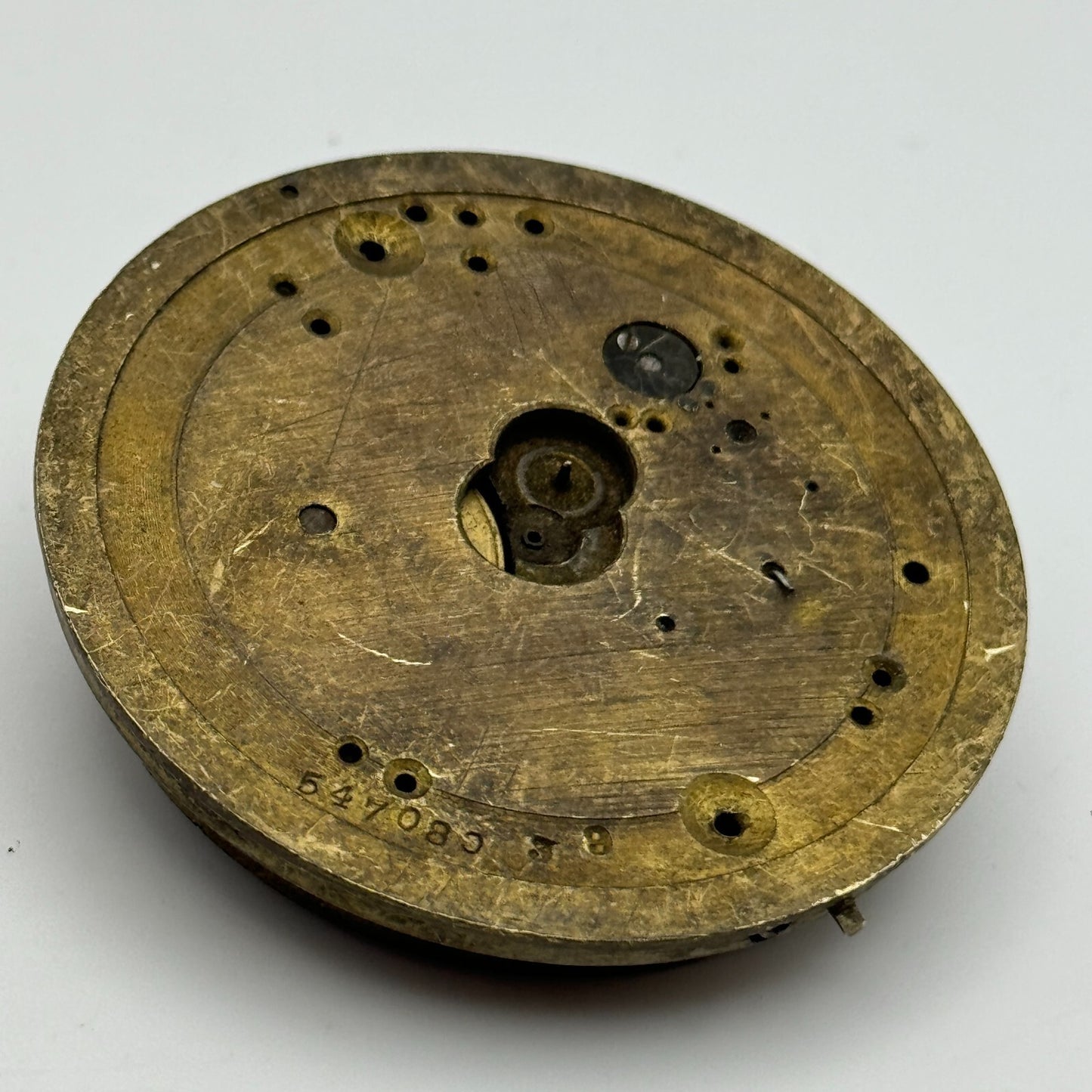 46.8mm Antique Unidentified Key Wound Pocket Watch Movement PARTS REPAIR SPARES