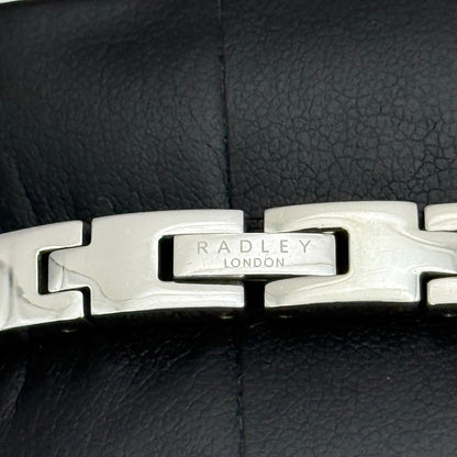 20mm Working Ladies Radley Silver Tone Quartz Panel Bracelet Watch 6 Inches