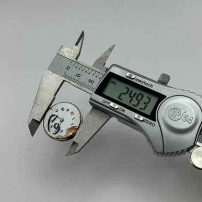 24.9mm Unidentified Swiss Balance Ok Trench Watch Movement Manual Wind PARTS