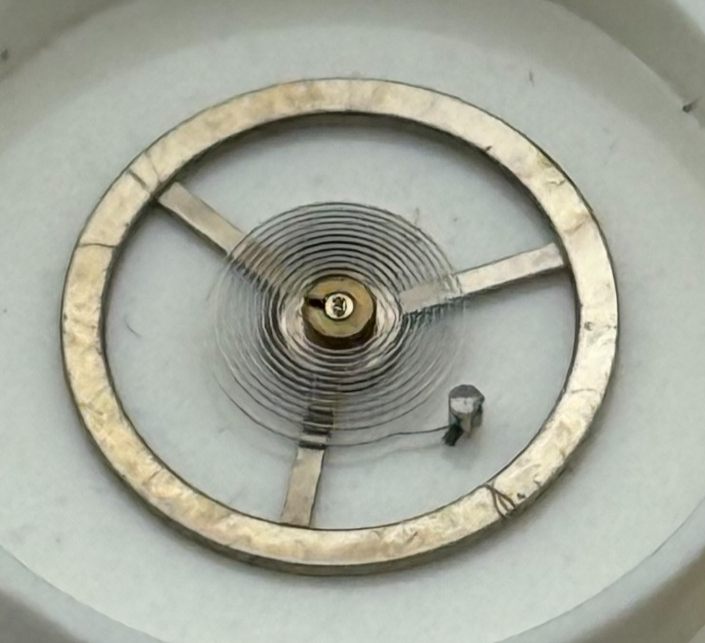 EB 8021 Balance Wheel Complete And Spring 10 1/2''' 1253 Watch Movement Parts 