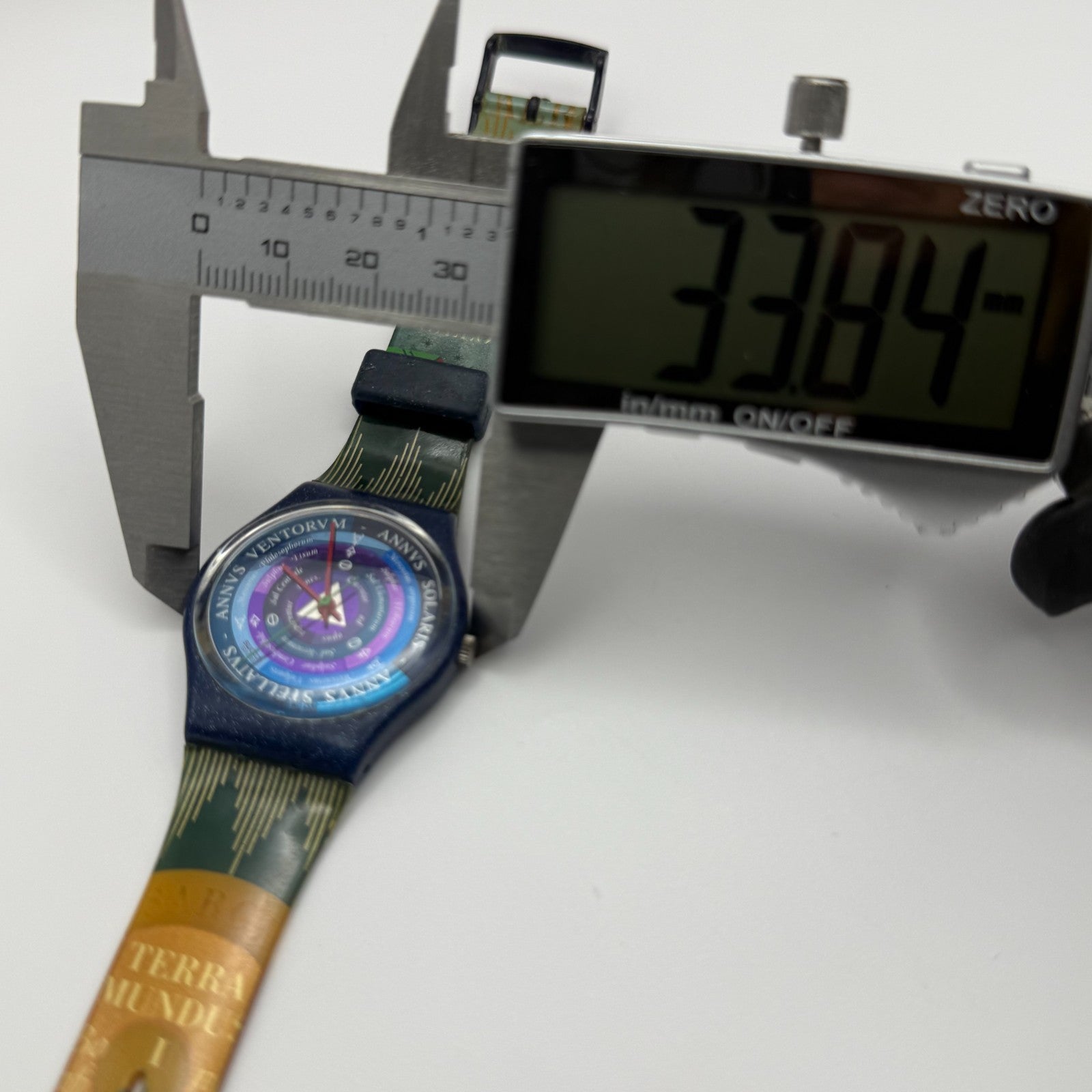 1992 Swatch Gent GN131 Tarot Colorful Strap Quartz Watch Swiss + Box 33mm