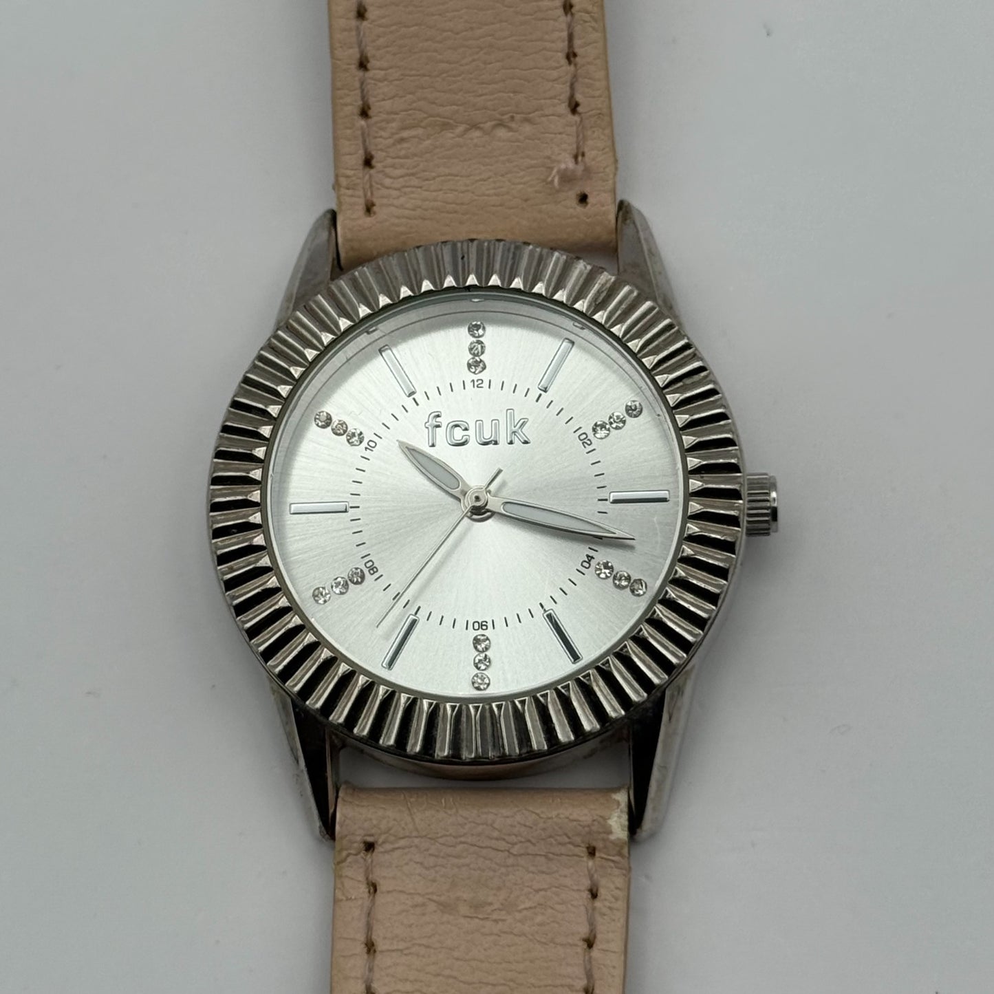 FCUK French Connection Time Ladies Quartz Watch Crystal Markers Working 33mm